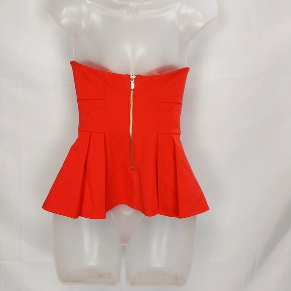 Bebe Strapless peplum top - Picture 3 of 9